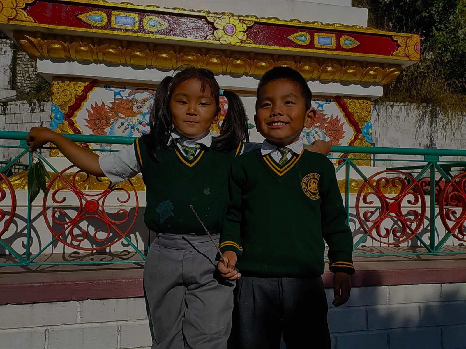 A boy and a girl standing together at Dalai Hills, Mussoorie.